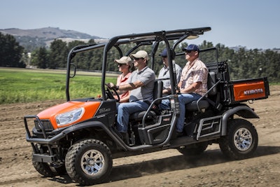 Landscapers have the option of having either two-passenger or four-passenger carrying capacity. Photo: Kubota