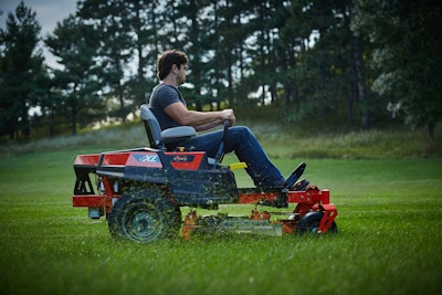 The Ikon XL has a single steel frame with joints that are welded rather than bolted, increasing both the mower’s stability and durability, according to the manufacturer. Photo: Ariens