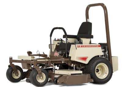 This 126V is the company’s most powerful 100V Series mower. The model offers cutting widths up to 61 inches. Photo: Grasshopper