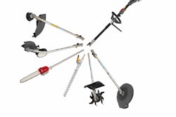 The VersAttach can use six different attachments that are easily interchangeable. Photo: Honda Power Equipment