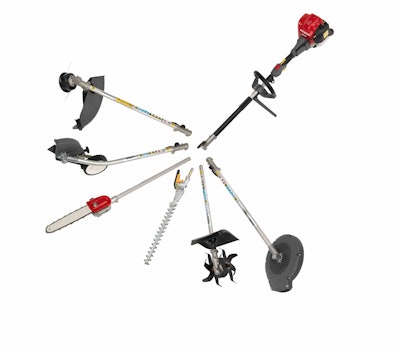 The VersAttach can use six different attachments that are easily interchangeable. Photo: Honda Power Equipment