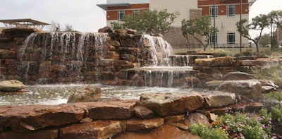 A large commercial hardscape design-build project by Austin, Texas-based Clean Scapes. The company also has offices in Dallas and San Antonio. Photo: Clean Scapes