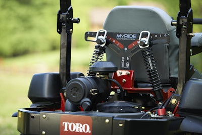 The MyRide suspension system has five different comfort level settings for operators to choose from. Photo: Toro