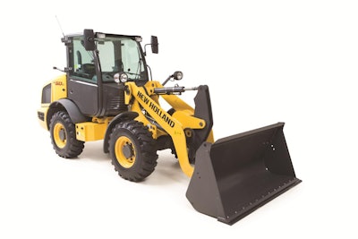 The loaders are now more compact than earlier models, while the redesigned cab is roomy and comfortable, New Holland says. Photo: New Holland