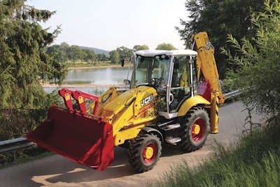 JCB is making only 70 of the limited-edition 3CX super backhoe loaders, which combine vintage styling with updates such as in-cab coffee makers. Photo: Equipment World