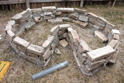 Keyhole garden - step 1