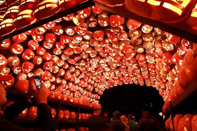 Over 7,000 pumpkins are hand carved each year for the Great Jack O’ Lantern Blaze. Photo: The Great Jack O’ Lantern Blaze