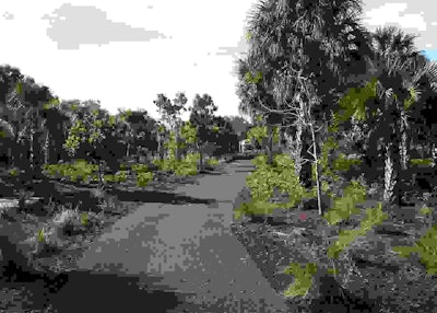 Bike and walking paths at the two parks in Sunrise, Florida, were surfaced with Porous Pave XL.