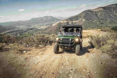 Kawasaki’s new Mule PRO-DX and PRO-DXT can maneuver through difficult terrain. Photo: Kawasaki