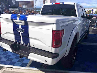 Just fine for highway cruising, the Shelby F-150 would be right at home at the race track as well. Photo: Equipment World
