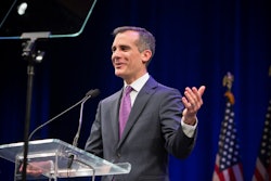 Mayor Eric Garsetti’s motives are now being questioned as to why he mention Turf Terminators in his speech. Photo: lamayor.org