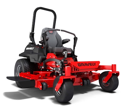 Like other machines that were part of the redesign, this Gravely Pro-Turn 460 now features custom-made seats to complement its mechanical improvements. Photo: Gravely