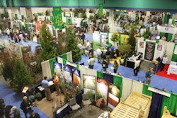 Visitors to Green and Growin’ look over distributors’ wares at a previous tradeshow in Greensboro, North Carolina.