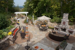 A recent project showcased Greenleaf’s hardscaping skills, creating both a communal area and a path leading to an overlook ideal for private reflection. Photo: Marcia Gruver Doyle