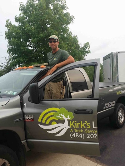 Kirk Brown started cutting grass as a 12-year-old. He’s been building his business ever since. Photo: Patty Vaughan