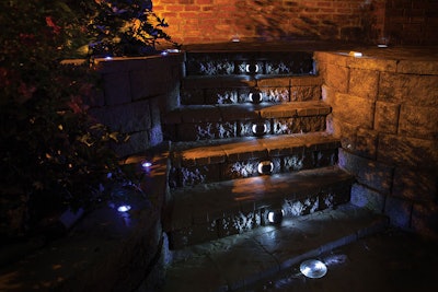 Although this particular job goes back a few years, it’s a good example of a residential landscape application using SolaRight Lighting’s products. Photo: SolaRight Lighting