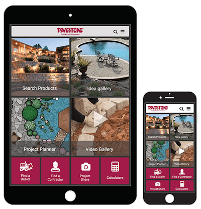 Pavestone says its mobile app works with several of its sister companies as well.