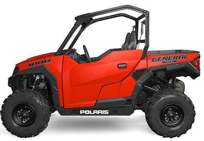 The dump box on the Polaris General is capable of handling up to 600 pounds of material. Photo: Polaris Industries