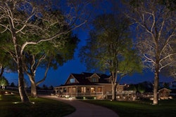 In addition to its aesthetic contribution to design, landscape lighting also enhances security in both residential and commercial settings, as this job by McKay Landscape Lighting illustrates. McKay has offices in Omaha, Nebraska, where the photos here were shot, as well as Des Moines, Iowa. Photo: McKay Landscape Lighting