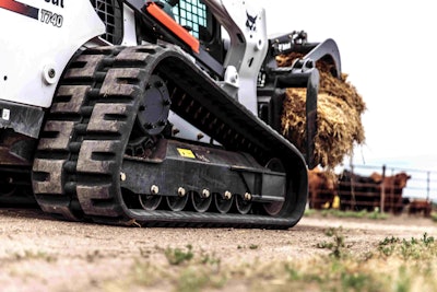 Bobcat says the raised cutout between the rollers allows for easier cleaning. Photo: Bobcat