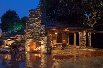 The use of outdoor lighting to enhance landscape designs is increasing. Photo: McKay Landscape Lighting