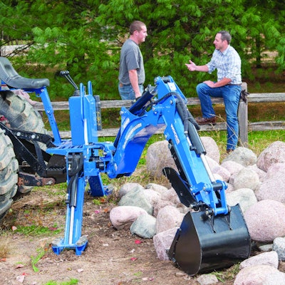 Landscape contractors will have more certainty as they plan purchases of equipment, such as this Woods BH65 backhoe. Photo: Woods Equipment