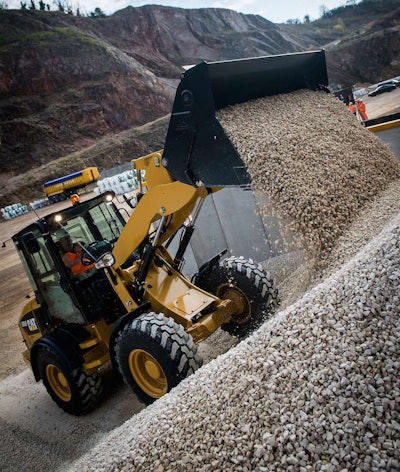 While sales of compact wheel loaders are growing faster than other compact machines in North America, their share of the 2015 market here pales in comparison to Europe and Japan. Photo: Caterpillar