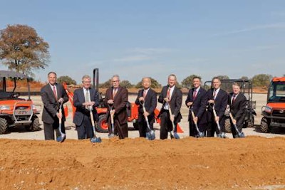 Kubota Tractor executives and public officials in Texas break ground for the new headquarters of Kubota’s U.S. operations. Photo: Kubota Tractor