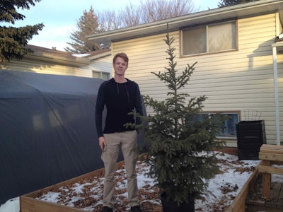 Landon Kennedy started his business in February and chose to work with plants instead of snow for the winter season. Photo: Landon Kennedy