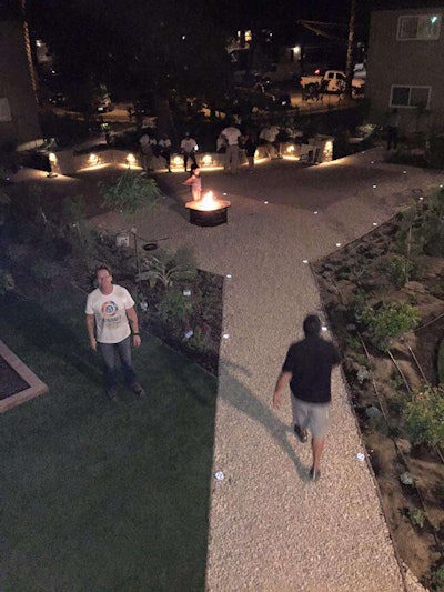 SolaRight provided solar-powered landscape lighting for the transitional housing project. Photo: SolaRight Lighting