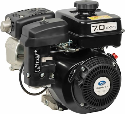 This EX21 engine from Subaru Industrial Power Products is among several models from the industrial air-cooled market line that are now available from five new distributors. Photo: Subaru