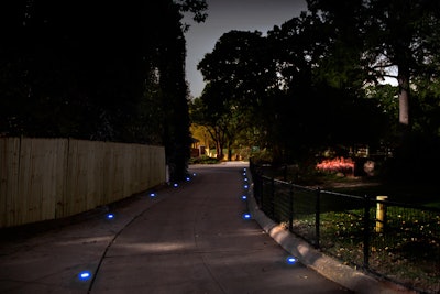 SolaRight Lighting’s installation project included this walkway past the zoo’s pink flamingoes. Photo: SolaRight Lighting