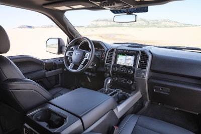 A new Terrain Management System will enable drivers to select one of a half-dozen modes to tailor the truck’s performance to driving conditions. Photo: Ford Motor Co.