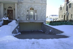 Designed for both commercial and residential settings, Emerson’s EasyHeat Sno Melter mats can be installed in concrete or (as seen here) under pavers to keep driveways, sidewalks and other areas clear of snow and ice. Photo: Emerson