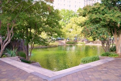 Pershing Park was dedicated in 1981 and features a statue of U.S. Army Gen. John J. Pershing, commander of the American Expeditionary Force in Europe in World War I. After the war, Pershing served as Army Chief of Staff from 1921-24. Photo: Matthew Bisanz