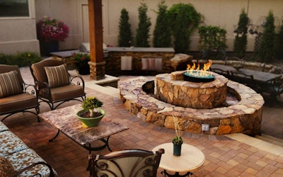 Fire features are in high demand for outdoor living spaces. Photo: Amy Materson