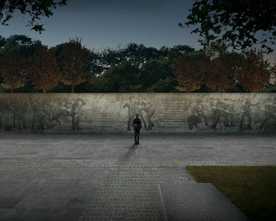 A rendering of winning finalist’s design, “The Weight of Sacrifice.” Photo: World War I Centennial Commission