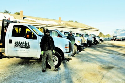 Goodall Landscaping was able to send 3 trucks and 6 employees to help out in Delaware. Photo: Goodall Landscaping