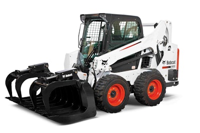 Bobcat says the machine’s larger top window makes it easier and more comfortable for the operator when performing tasks such as loading trucks or tall hoppers. Photo: Bobcat