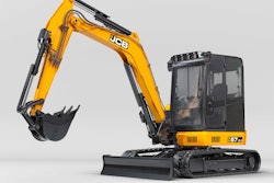 The 57C-1, a completely new machine, is one of three models that replace earlier compact excavators in the 13,000-22,000-pound class. Photo: JCB