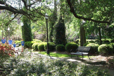 Much of Gray’s work has involved campus landscape architecture such as this project at the University of Florida. Photo: EDSA