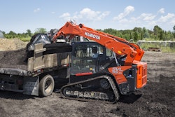 Kubota’s new SVL95-2s has a 3,200-pound rated operating capacity, more than 40 inches of reach, and hydraulic flow rates ranging from 5 to 40 gallons per minute. Photo: Kubota Tractor Corp.