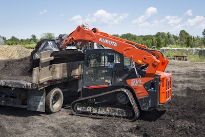 Kubota’s new SVL95-2s has a 3,200-pound rated operating capacity, more than 40 inches of reach, and hydraulic flow rates ranging from 5 to 40 gallons per minute. Photo: Kubota Tractor Corp.