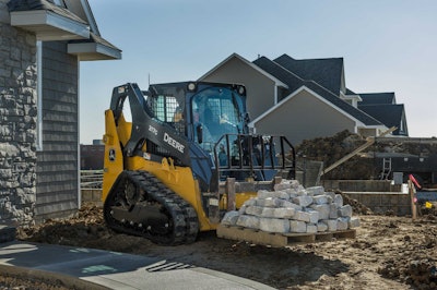 Construction and landscaping crews both use compact equipment from John Deere. Landscaping held up relatively well in Deere’s latest financial report. Construction? Not so much. Photo: John Deere
