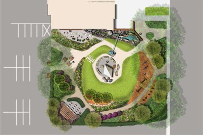 MSU master plan of “The Cellular Learning Garden,” the student-produced winning design for the 2015-16 Come Alive Outside Design Challenge. Photo: Mississippi State University
