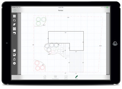 A landscaping site can now be measured right on the tablet. Photo: Drafix Software Inc.