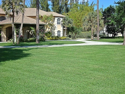As beautiful lawns like this one disappear in areas affected by years of drought, green industry organizations point to the numerous environmental benefits of natural turf lawns. Photo: Sod Solutions