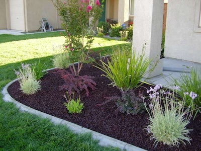 Rubber mulch comes in a variety of colors and some can look similar to wood mulch. Photo: Creative Rubber Works