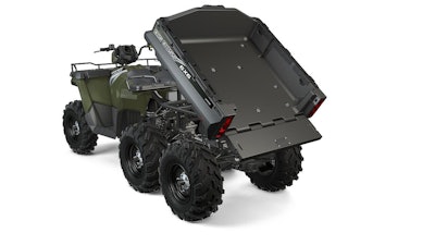 The Big Boss 570 EPS boasts a towing capacity of 1,500 pounds and its dump box has an 800-pound capacity. Photo: Polaris Industries