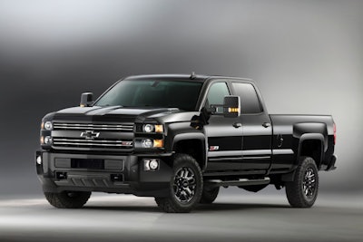 Given its name, there’s no surprise the most distinctive feature of the truck is its all-black exterior. Photo: Chevrolet